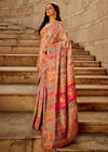 Cream Beige Woven Kashmiri Jamawar Saree