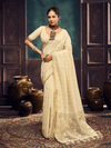 Cream Handloom Jamdani Slub Cotton Saree