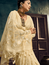 Cream Handloom Jamdani Slub Cotton Saree