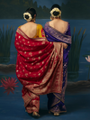 Crimson Red Banarasi Dola Silk Saree, shown with other colours
