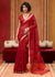 Crimson Red Cotton Silk Saree