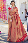 Crimson Red Kanjivaram Silk Saree