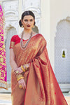 Crimson Red Kanjivaram Silk Saree