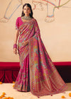Deep Carmine Rani Pink Pichwai Designer Dola Silk Saree