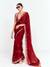 Deep Maroon Designer Tissue Silk Saree With Contrast Blouse
