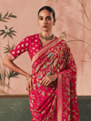 Deep Pink Bandhani Patola Silk Saree