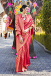 Deep Pink Kanjivaram Silk Saree