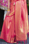 Deep Pink Kanjivaram Silk Saree