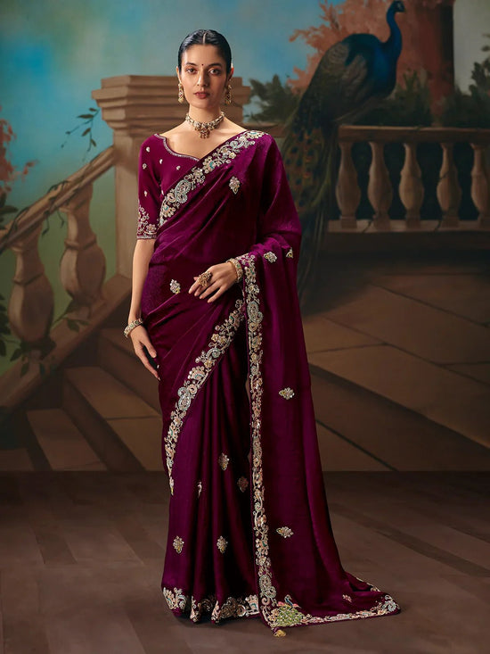 Deep Purple Soft Silk Saree