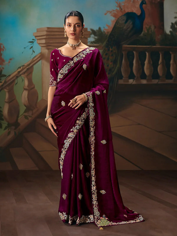 Deep Purple Soft Silk Saree