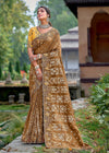 Deer Brown Banarasi Designer Silk Saree