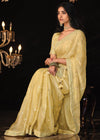 Delight Yellow Heavy Embroidery Designer Silk Saree