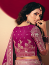Magenta Banarasi Silk Saree