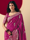 Magenta Banarasi Silk Saree