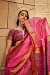 Dingy Dungeon Pink Festive Wear Banarasi Handloom Silk Saree