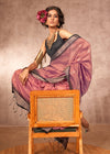 Dusty Rose Kanjivaram Silk Saree