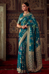 Eden Blue Banarasi Dola Silk Designer Saree