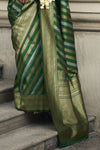 Emerald Green Banarasi Silk Saree with Gold Zari Work