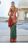 Emerald Green Kanjivaram Saree With Zari Weaving