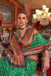 Emerald Green Printed Patola Saree