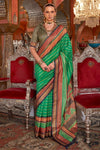 Emerald Green Printed Patola Saree