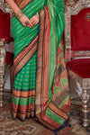 Emerald Green Printed Patola Saree