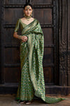 Emerald Green Woven Banarasi Saree