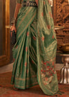 Fern Green Dual Tone Kanjivaram Silk Saree