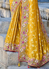 Festival Yellow Woven Banarasi Designer Silk Saree