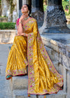 Festival Yellow Woven Banarasi Designer Silk Saree