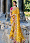 Festival Yellow Woven Banarasi Designer Silk Saree