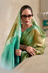 Forest Green Tissue Silk Saree