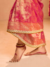 Fuchsia Pink Banarasi Bridal Tissue Silk Saree