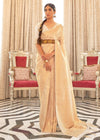 Gold and Cream Zari Woven Kanjivaram Saree