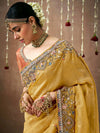 Gold Bridal Zari Woven Pure Tissue Dola Silk Saree