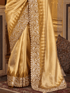 Gold Embroidered Designer Tissue Silk Saree