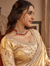 Gold Embroidered Designer Tissue Silk Saree
