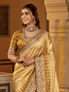 Gold Embroidered Designer Tissue Silk Saree