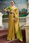 Gold Yellow Tissue Silk Saree