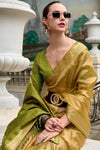 Gold Yellow Tissue Silk Saree