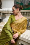 Gold Yellow Tissue Silk Saree