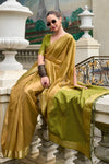 Gold Yellow Tissue Silk Saree