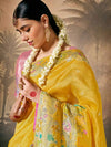 Gold Yellow Zari Woven Paithani Banarasi Silk Saree