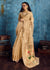 Golden Beige Paithani Tissue Silk Saree