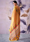 Amber Orange Banarasi Tissue Silk Saree