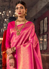 Golden Pink Kanjivaram Saree