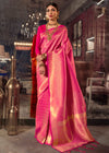 Golden Pink Kanjivaram Saree