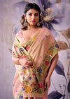 Blush Pink Banarasi Tissue Silk Saree