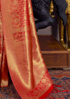 Golden Red Kanjivaram Saree