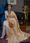 Golden White Kanjivaram Saree